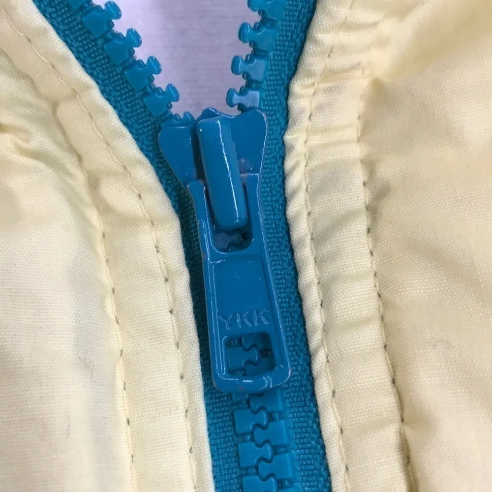 HORIZON Vintage Outerwear Reversible Turquoise Cream Black Puffer Ski Jacket—Lrg - Picture 7 of 16